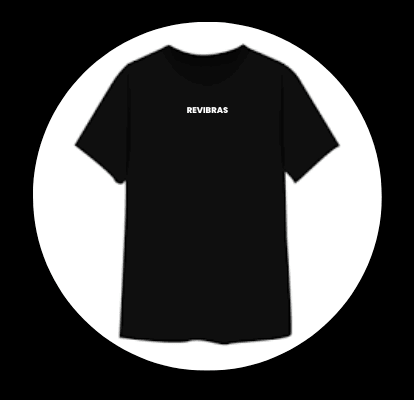 Polera REVIBRAS ORIGINALS Manga Corta Negro - REVIBRAS