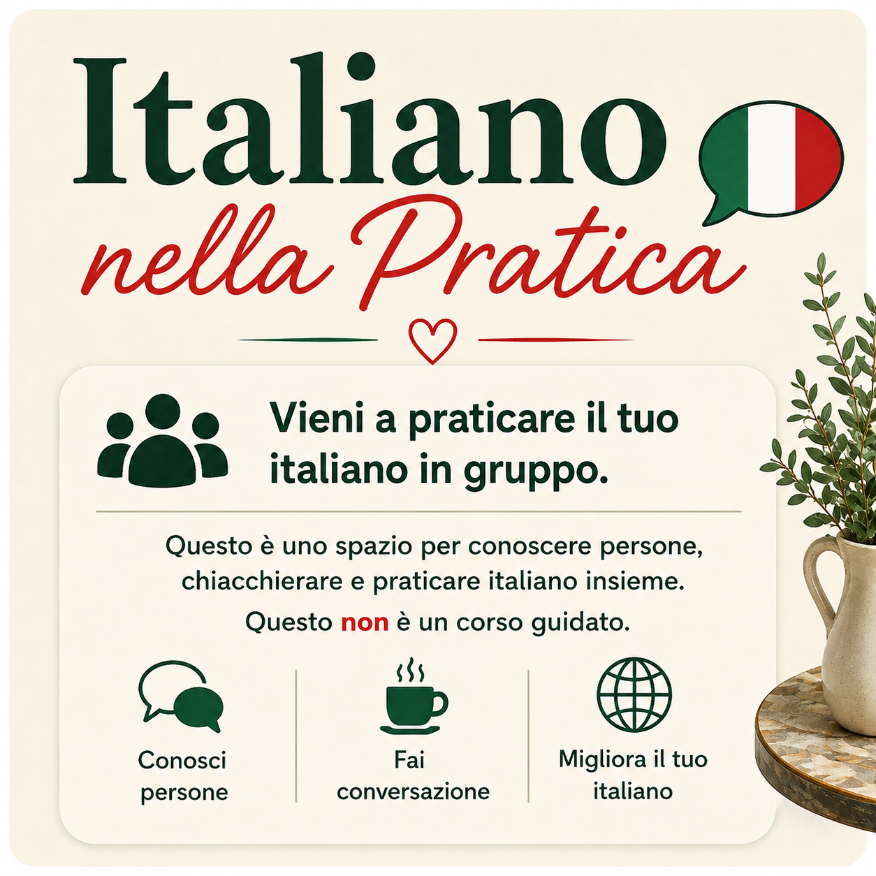 ITALIAN PRACTICE - Santiago Speaks Cafe