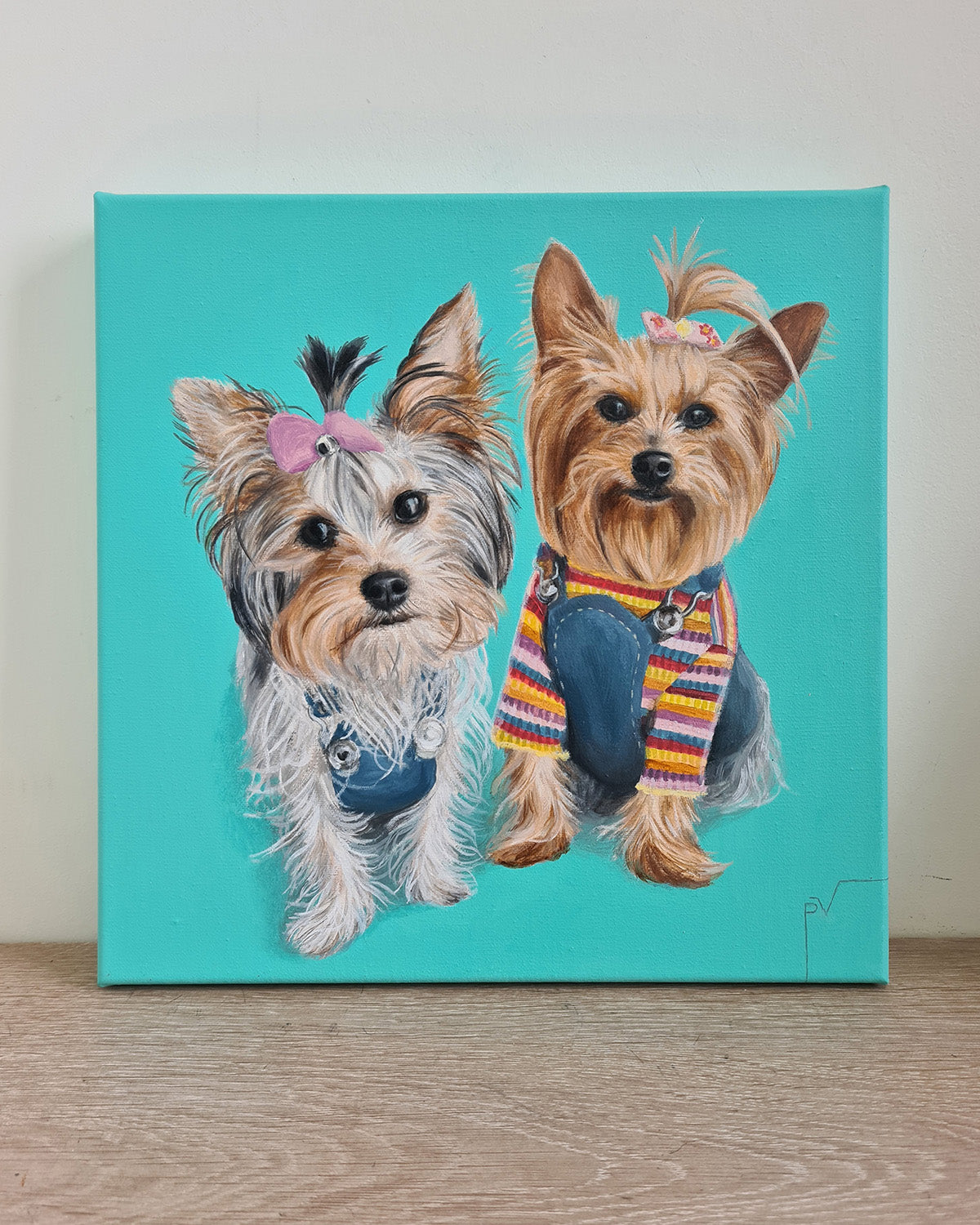 Retrato de Mascota en Bastidor