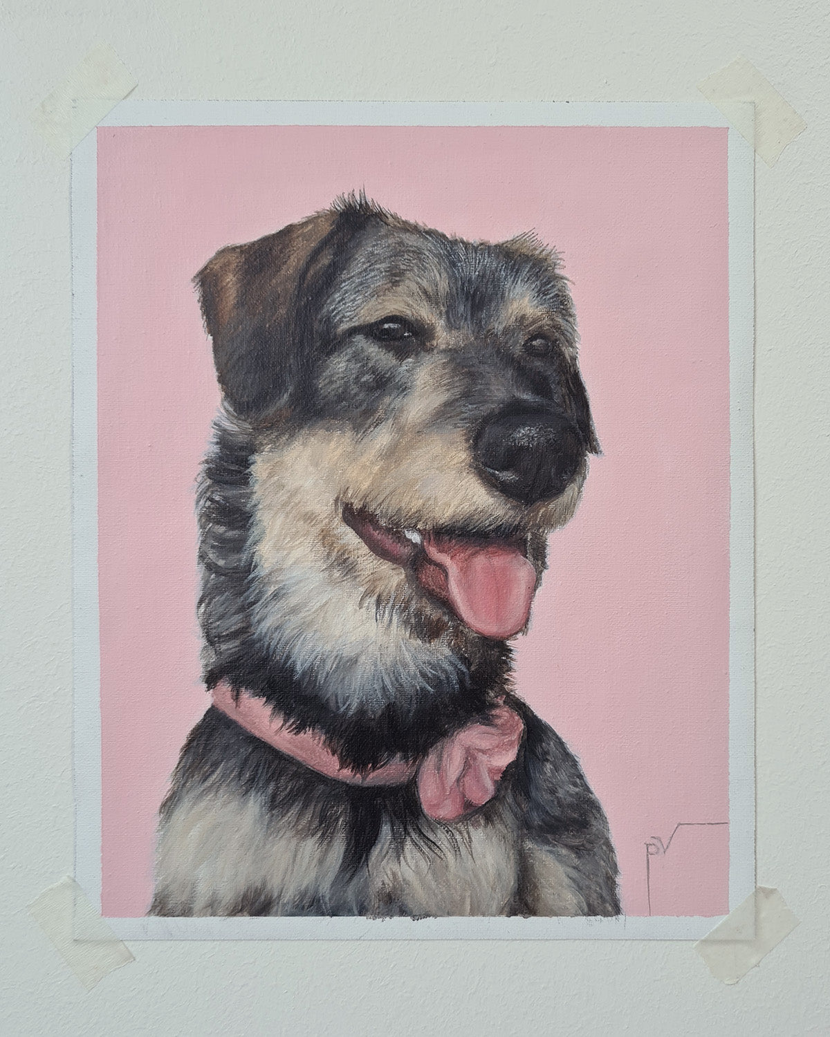 Retrato de Mascota en Tela 20cm x 25cm