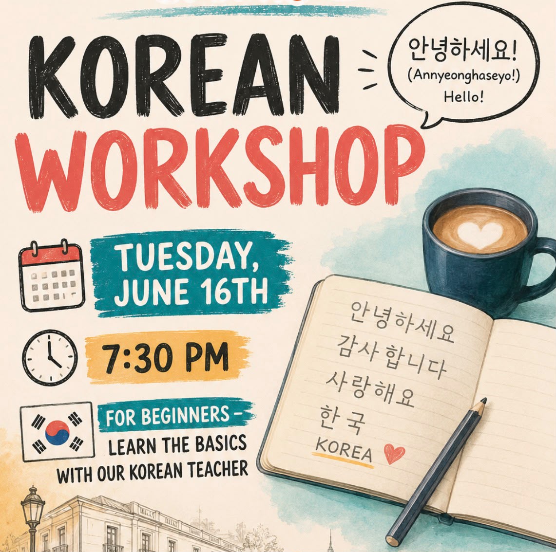 KOREAN WORKSHOP - Santiago Speaks Cafe